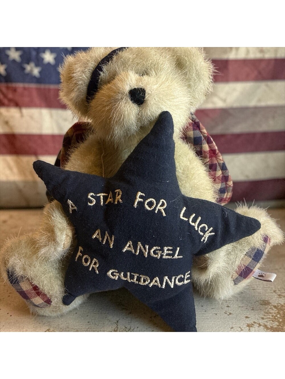 Boyd’s Bears A Star for Luck an Angel for Guidance Jointed Teddy Bear 8"H